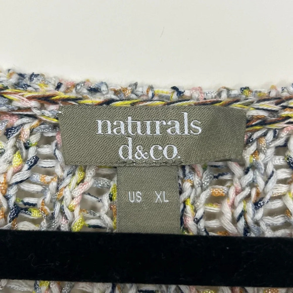 NATURALS D&CO Metallic Open Knit Drop Shoulder Sweater - Picture 6 of 11